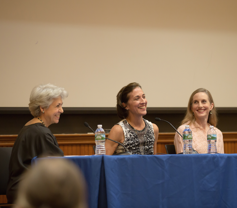 Lynn Garafola, Lourdes Lopez and Wendy Whalen sit at the panelist table